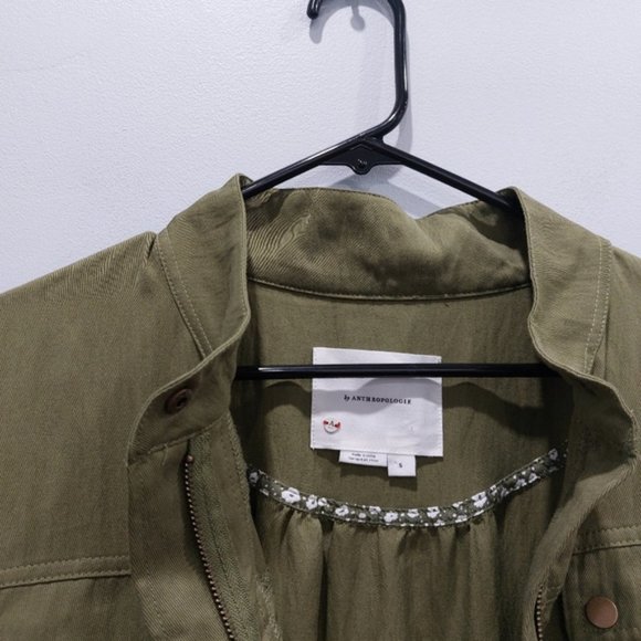 BY ANTHROPOLOGIE Oversized Utility Jacket Moss Green Size Small - Picture 3 of 8
